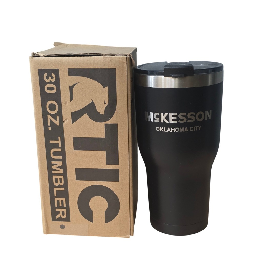 RTIC 30 oz Tumbler McKesson Oklahoma City Black Insulated Stainless Steel